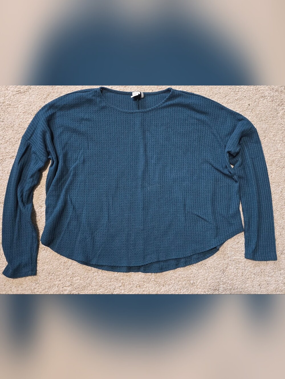 Paper Crane Waffle Knit Long Sleeve Top Small